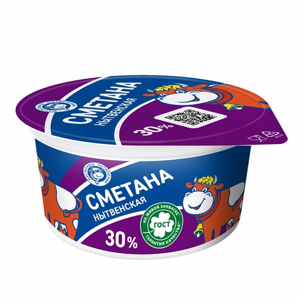 Сметана 30 % стакан 0,2 кг 10040 - фото 516