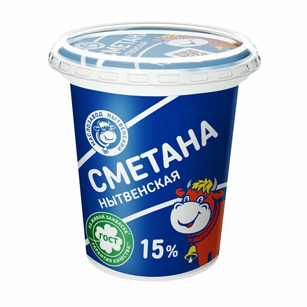 Сметана 15 % стакан 0,3 кг 10226 - фото 526