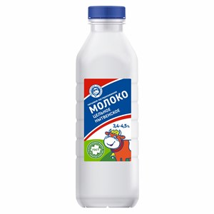 Молоко цельное 3,4 % - 4,5 % бутылка 0,8 л 10223
