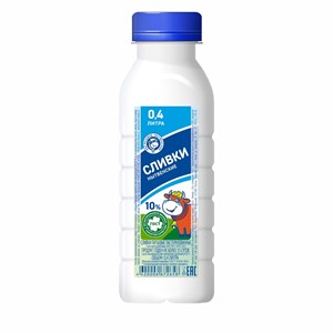Сливки 10 % бутылка 0,4 кг 10061