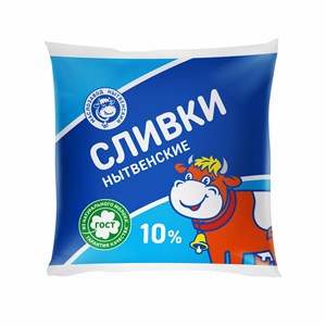 Сливки 10 % пленка 0,4 кг 10062