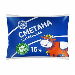 Сметана 15 % пленка 0,250 кг 10103
