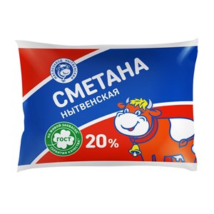 Сметана 20 % пленка 0,250 кг 10141
