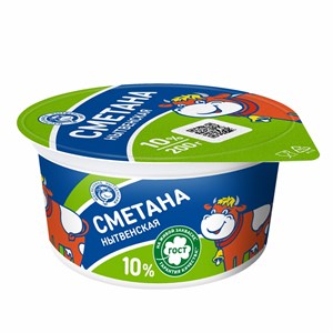 Сметана 10 % стакан 0,2 кг 10277