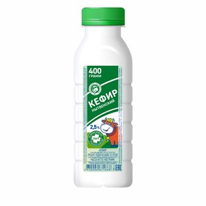 Кефир 2,5 % бутылка 0,4 кг 10033