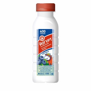 Йогурт черника 2,5 % бутылка 0,4 кг 10031