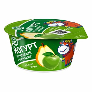 Йогурт с ФЯН яблоко - груша 2,5 % стакан 0,120 кг 10086