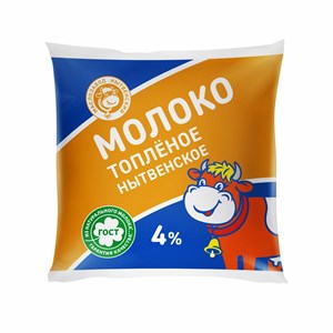 Молоко топленое 4 % пленка 0,4 л 10284