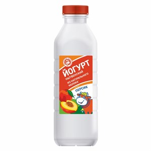 Йогурт персик 2,5 % бутылка 0,8 кг 10293