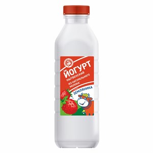 Йогурт земляника 2,5 % бутылка 0,8 кг 10294