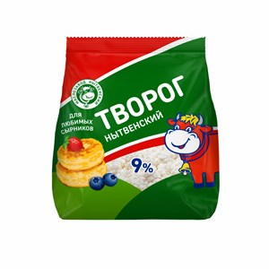 Творог 9 % пакет 0,175 кг 10218