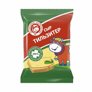 Сыр полутвердый "Тильзитер", ТМ МЗН, нарезка брикет, 180г. 10296