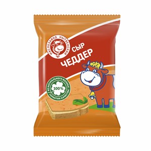 Сыр полутвердый "Чеддер", ТМ МЗН, нарезка брикет, 180г. 11787