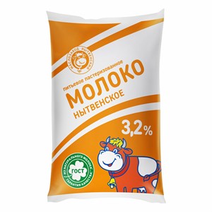Молоко 3,2 % пленка 0,9 л 11802