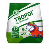 Творог 5 % пакет 0,450 кг 11819